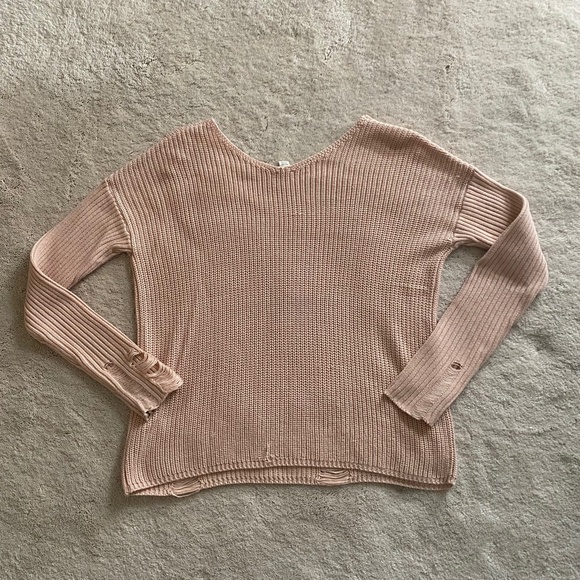Garage Distressed V-Neck Sweater - Picture 2 of 6